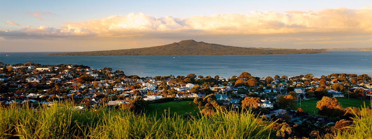 Rangitoto Island from Auckland's Mt Victoria
