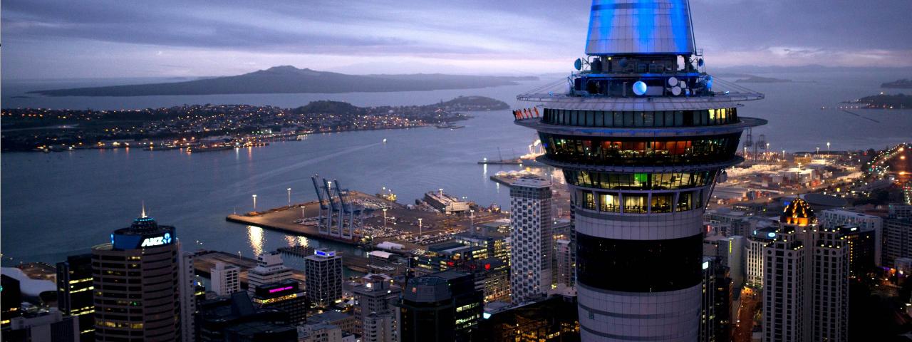 Sky Tower at night (credit SKYCITY)